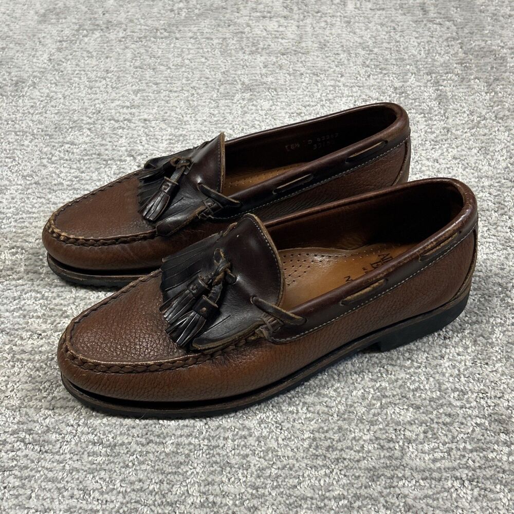 Allen Edmonds Nashua Tassel Loafers Shoes Mens 8 D Brown Leather USA